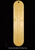 Sock Ruler, 13 Inch/33 CM - CooperWorksBC Knitting Accessories